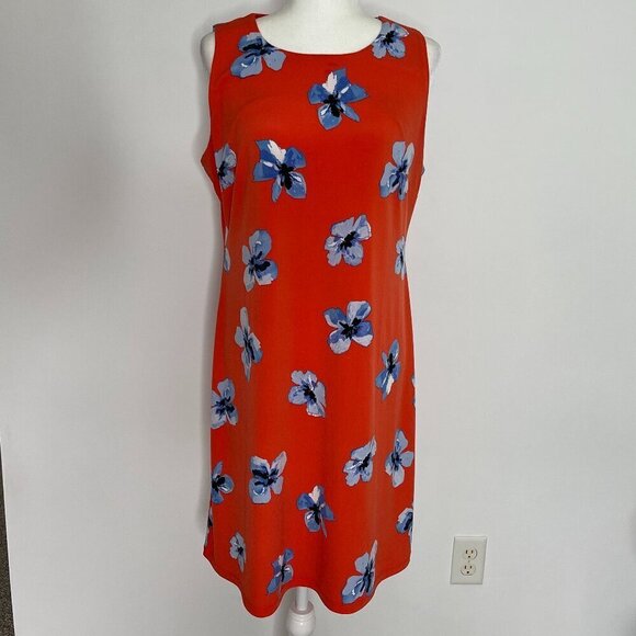Tommy Hilfiger Sleeveless Orange Floral Dress size 12 - Picture 1 of 4